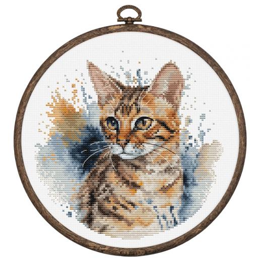 Luca-S Stickpackung - The Bengal Cat mit Stickring