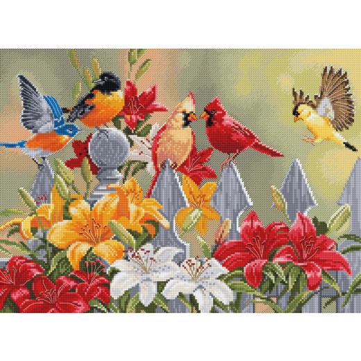 Luca-S Stickpackung - Backyard Birds with Daylilies
