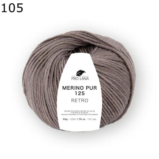 Merino Pur 125 retro - Pro Lana - holz (105)