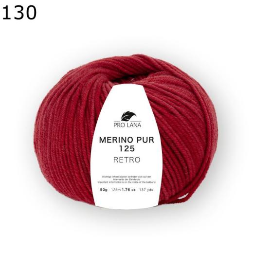 Merino Pur 125 retro - Pro Lana - rot (130)