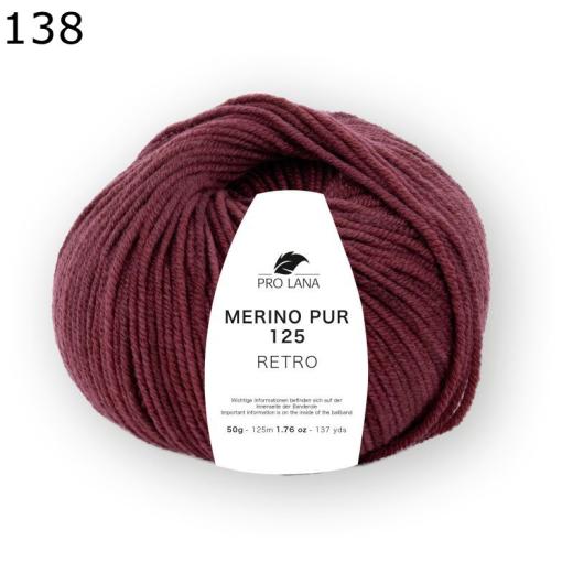 Merino Pur 125 retro - Pro Lana - bordeaux (138)