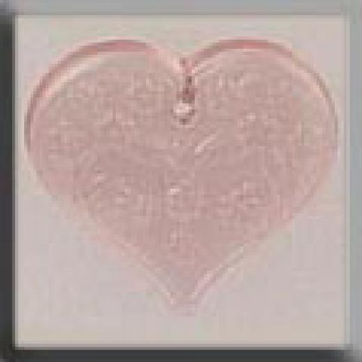 Mill Hill Glass Treasures 12182 - Medium Floral Emb. Heart Pale Rose