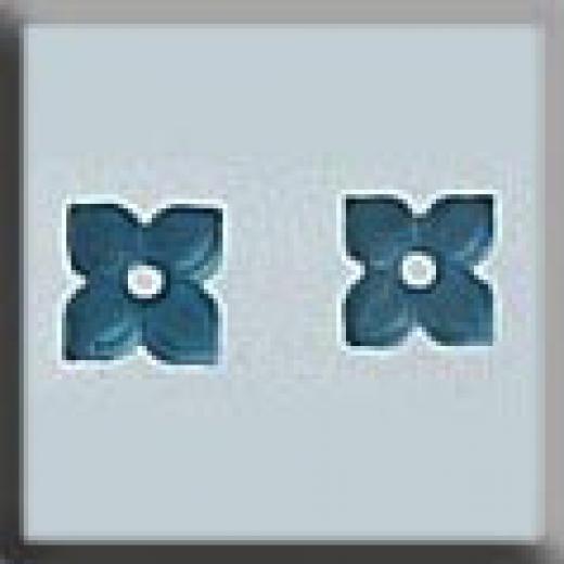 Mill Hill Glass Treasures 12187 - 4 Petal flower Matte Aqua