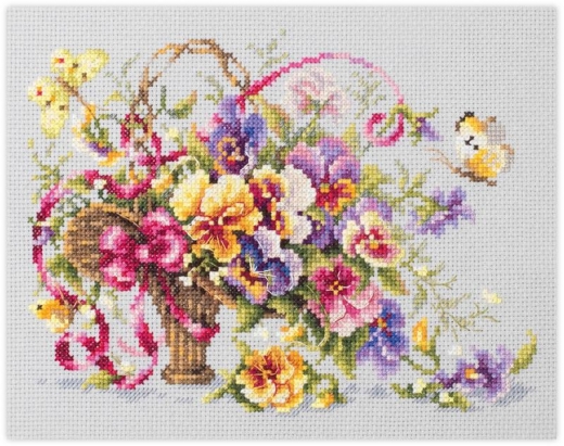 Magic Needle - Stickbild Pansy Bouqet