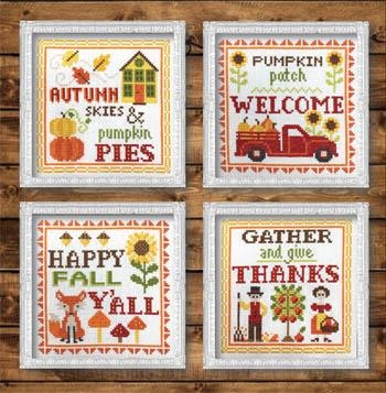Vintage Autumn Signs - Tiny Modernist Inc (Stickvorlage)