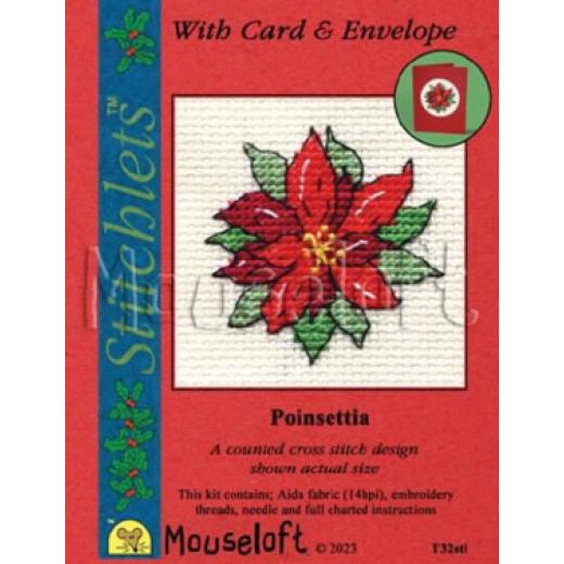 Mouseloft - Poinsettia mit Passepartoutkarte