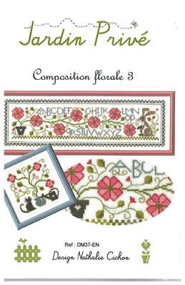 Stickvorlage Jardin Privé - Composition Florale 3