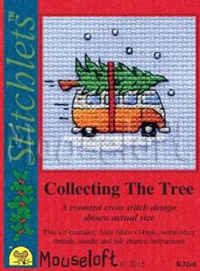Mouseloft - Camper Van Collecting The Tree mit Passepartoutkarte