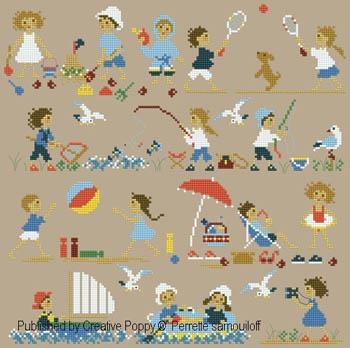 Stickvorlage Perrette Samouiloff - Happy Childhood - Seaside