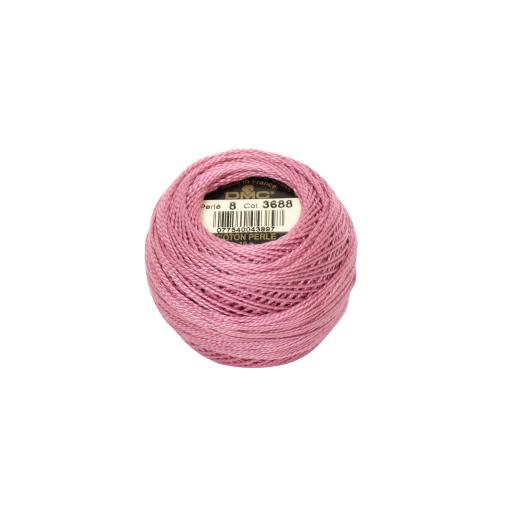 DMC Perlgarn Stärke 5 - 45 m – 3688 malve mittel (Ausverkauf)