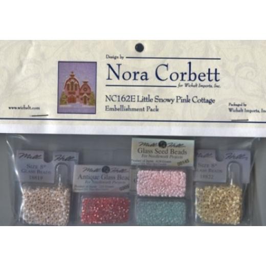 Embellishment Pack Little Snowy Pink Cottage - Nora Corbett