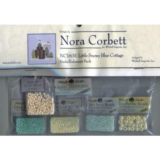 Embellishment Pack Little Snowy Blue Cottage - Nora Corbett