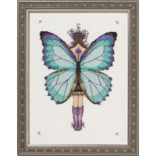 Stickvorlage Nora Corbett - Miss Aurora Morpho (Butterfly Misses Collection)