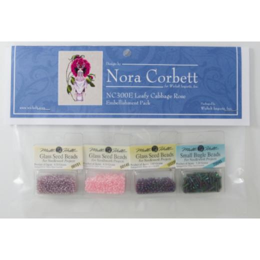 Embellishment Pack Leafy Cabbage Rose - Nora Corbett