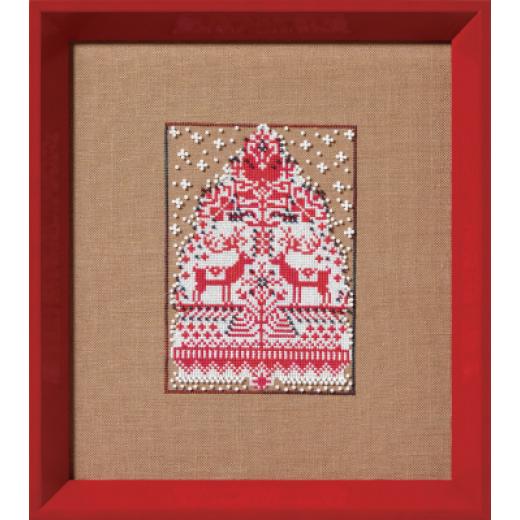 Red Tree - Christmas Fair Isle Red Collection - Nora Corbett (Stickvorlage)