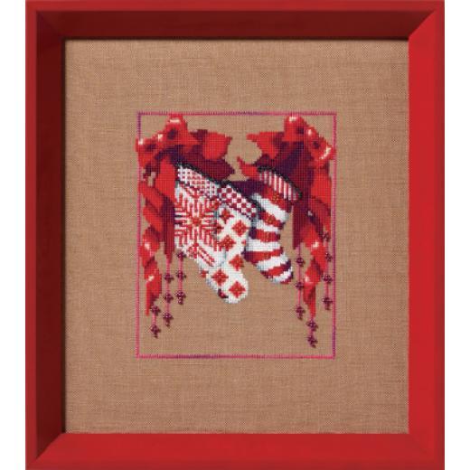 Stocking Trio - Christmas Fair Isle Red Collection - Nora Corbett (Stickvorlage)