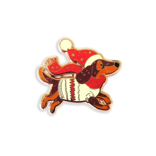 Santa Dachshund - Needle Minder Leti Stitch (magnetischer Nadelhalter)