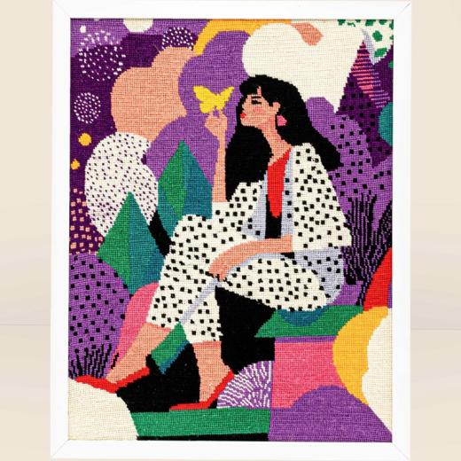 Milpoint - Needlepoint Butterfly Lady