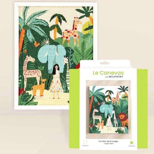 Milpoint - Needlepoint Jungle Hear