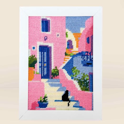 Milpoint - Needlepoint Mediterranean Stairway
