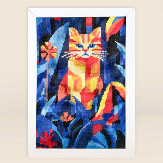 Milpoint - Needlepoint Midnight Cat