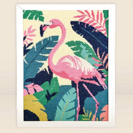 Milpoint - Needlepoint Tropical Flamingo