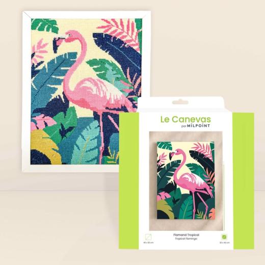 Milpoint - Needlepoint Tropical Flamingo