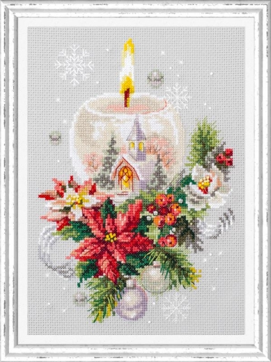 Magic Needle - Stickbild Christmas Candle