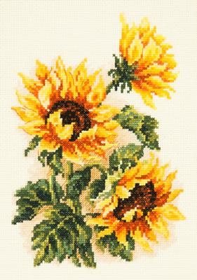 Magic Needle - Stickbild Three Sunflowers