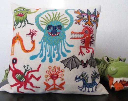 Haandarbejdets Fremme - Kissen Monster