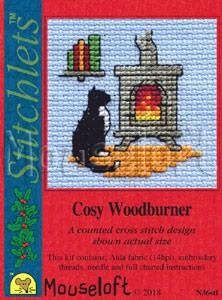 Mouseloft - Cosy Woodburner mit Passepartoutkarte