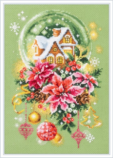 Magic Needle - Stickbild Snow Globe