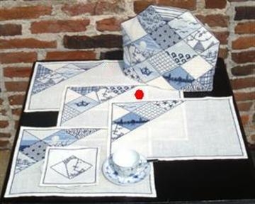 Fremme Stickpackung - Platzset blau