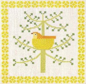 Fremme Stickpackung - Vogel im Baum