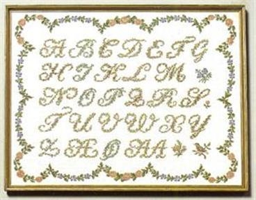 Haandarbejdets Fremme - Blumenalphabet (Stickpackung)