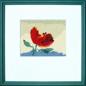 Fremme Stickpackung - Mohnblume blau