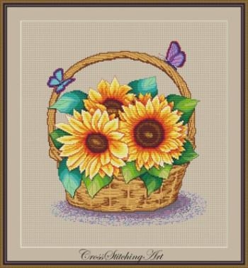 Stickvorlage Cross Stitching Art - Sunny Basket