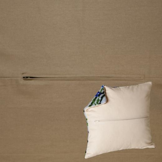 Kissenrücken cappucino mit Reißverschluß 45x45