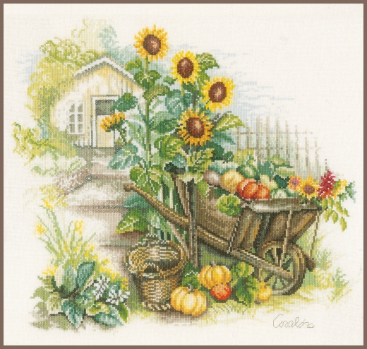 Lanarte - Wheelbarrow & sunflowers