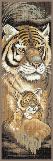 Lanarte Stickpackung - Tiger mit Jungtier