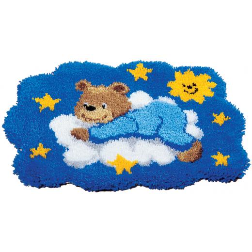 Knüpfteppich Blauer Bär auf Wolke - Vervaco Verachtert