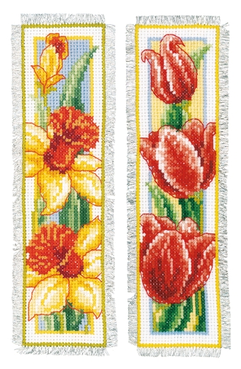 Vervaco Verachtert - Lesezeichen Blumen 2er-Set