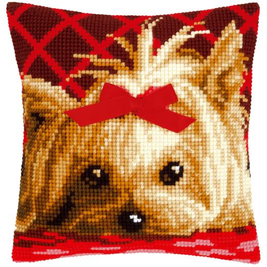 Kreuzstichkissen Yorkshire Terrier - Vervaco Verachtert
