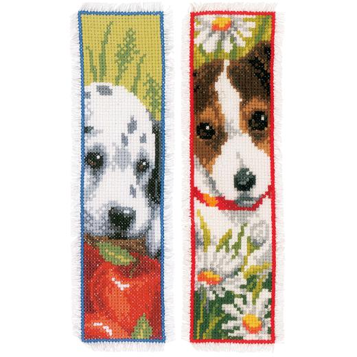 Vervaco Stickpackung - Lesezeichen Hunde 2er-Set