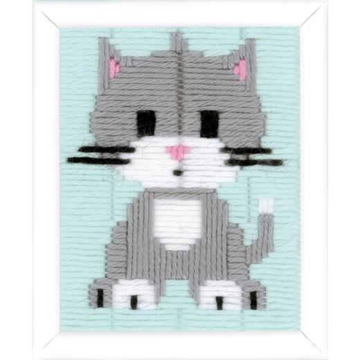 Vervaco Verachtert - Stickbild Graue Katze