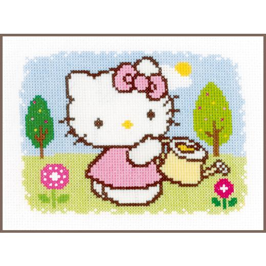 Vervaco Stickpackung - Hello Kitty im Frühling