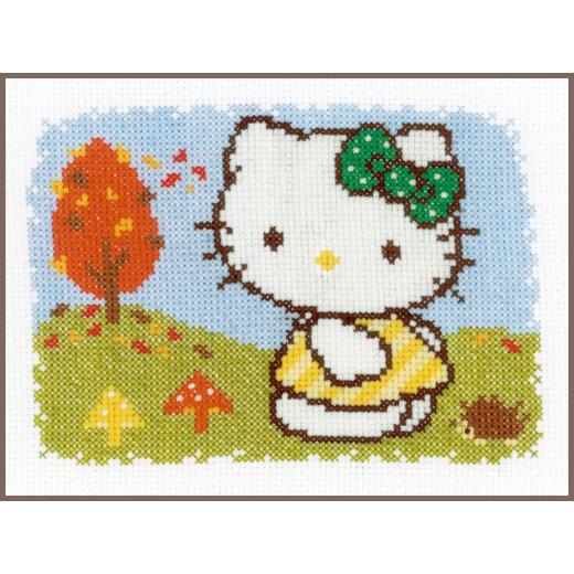 Vervaco Stickpackung - Hello Kitty im Herbst