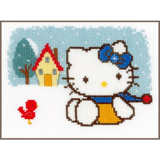 Vervaco Stickpackung - Hello Kitty im Winter