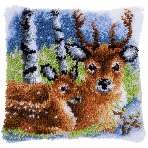 Knüpfkissen Verachtert/Vervaco - Hirsch im Schnee