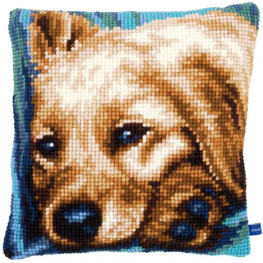Kreuzstichkissen Hund - Vervaco Verachtert